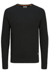 Jack & Jones Pannel Knit Crew Neck - Black