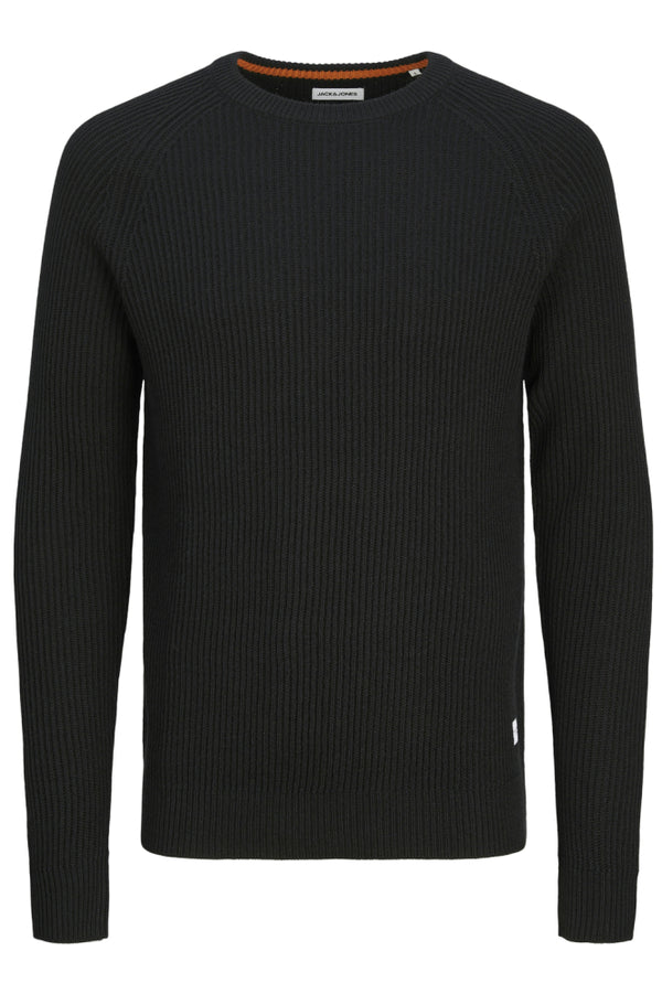 Jack & Jones Pannel Knit Crew Neck - Black