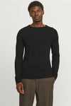Jack & Jones Pannel Knit Crew Neck - Black
