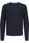 Jack & Jones Pannel Knit Crew Neck - Navy Blazer [Size XL]