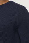 Jack & Jones Pannel Knit Crew Neck - Navy Blazer [Size XL]