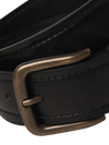 Jack & Jones Creta Leather Belt - Black [Size 95cm]