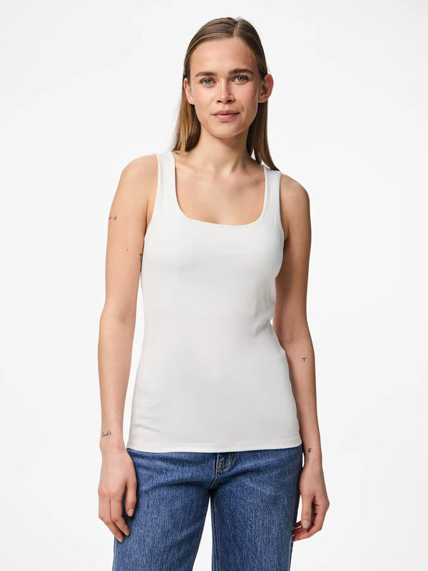 Pieces Nerja Reversible Top - Bright White