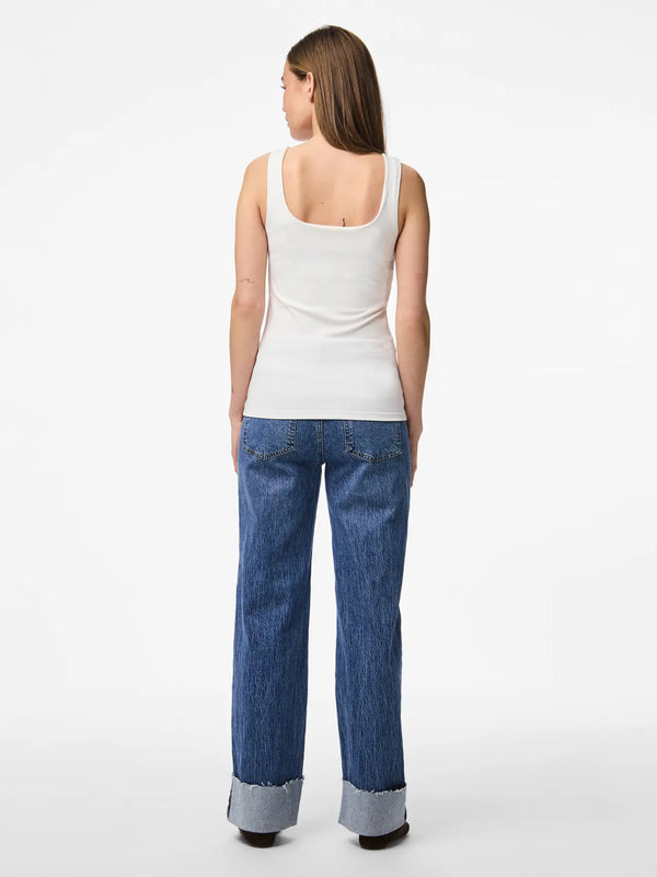 Pieces Nerja Reversible Top - Bright White
