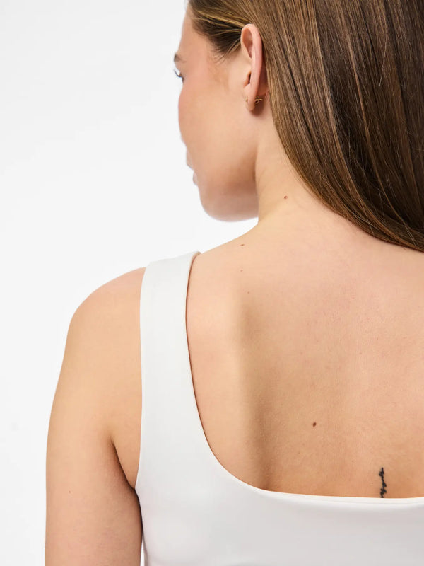 Pieces Nerja Reversible Top - Bright White