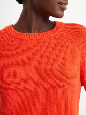 French Connection Lily Mozart Crew Neck Jumper - Flame Orange