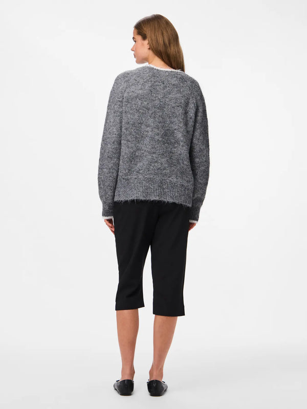 Piece Ivy Long Sleeve Knit - Medium Grey