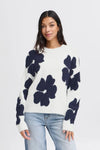 B.young Omea Flower Jumper -  Marshmallow Mix