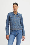 B.young Pully Denim Jacket - Mid Blue Denim