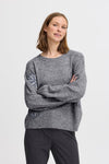 B.young Omea Jumper - Mid Grey Melange