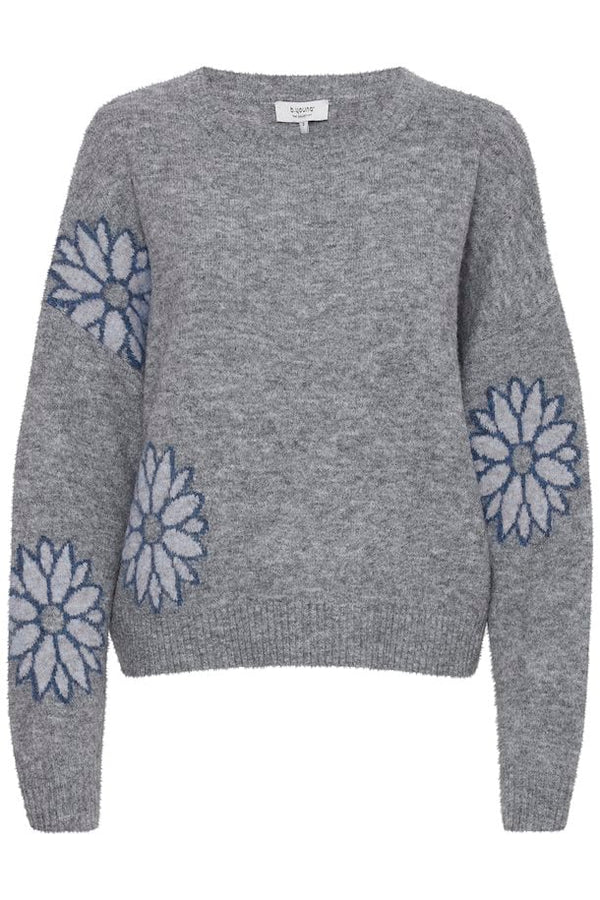 B.young Omea Jumper - Mid Grey Melange