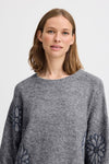 B.young Omea Jumper - Mid Grey Melange