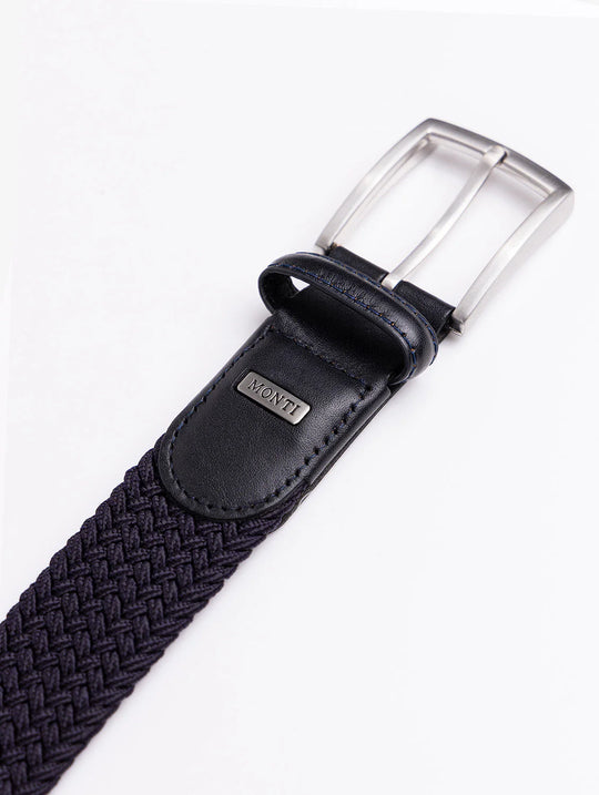 Monti Hamburg Stretch Fabric Belt Navy