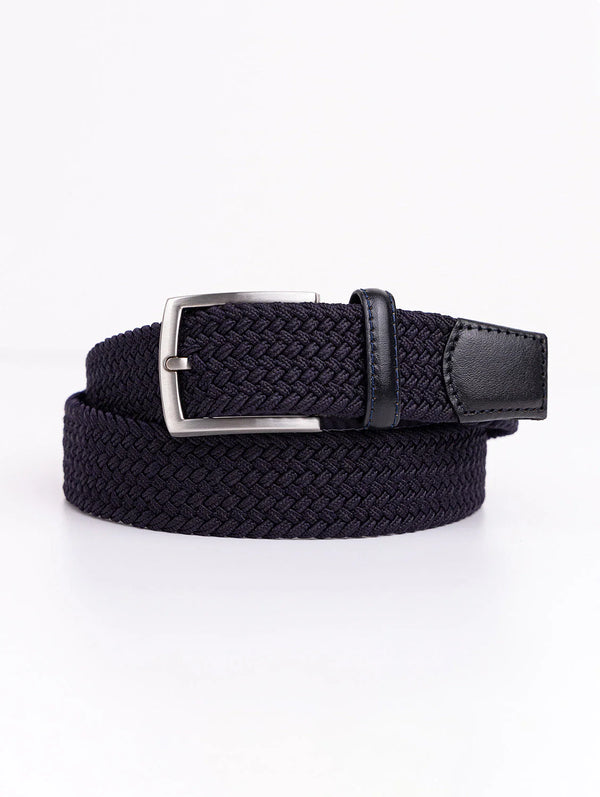Monti Hamburg Stretch Fabric Belt Navy