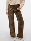 Vero Moda Tessa High Rise Wide Stretch Jeans - Silver Mink/Leopard