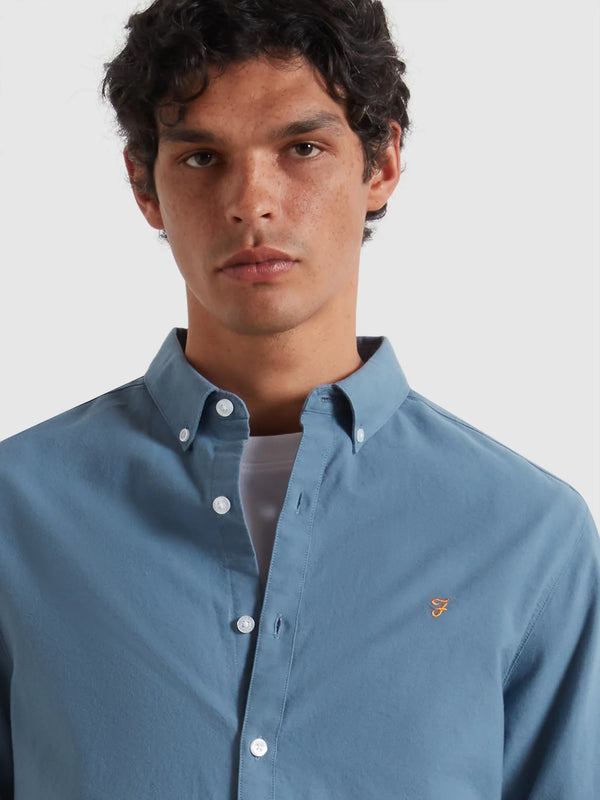 Farah Brewer L/S Shirt - Chalk Blue