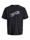 Jack & Jones Fusion Big Branding Tee - Black/Print