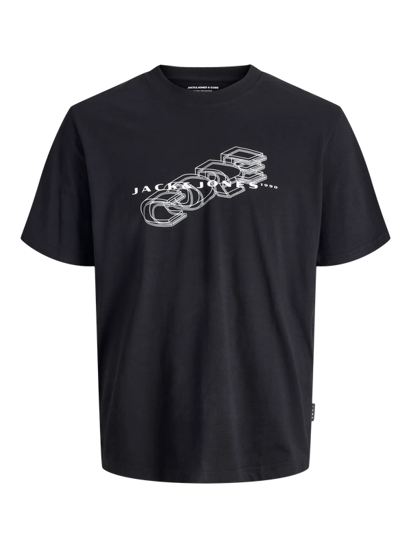 Jack & Jones Fusion Big Branding Tee - Black/Print