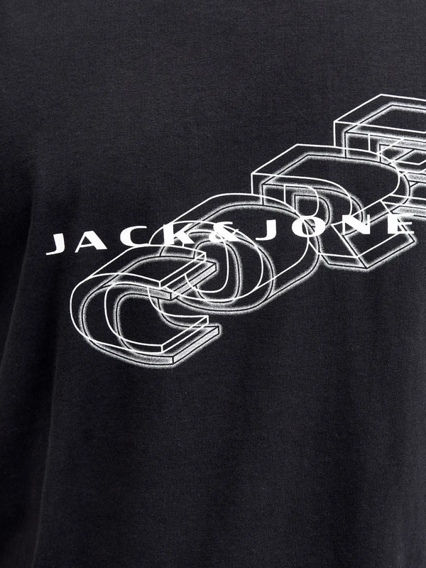 Jack & Jones Fusion Big Branding Tee - Black/Print