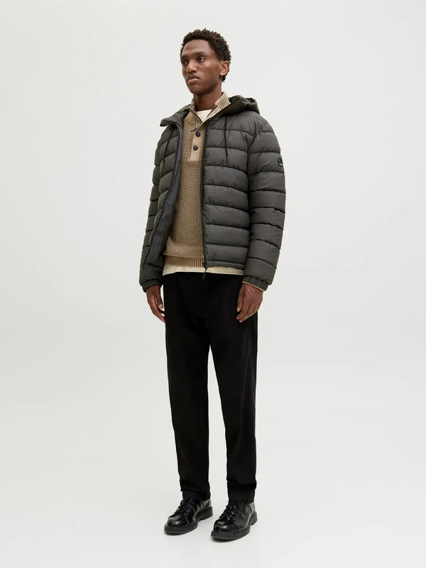 Jack & Jones Point Puffer Jacket - Asphalt