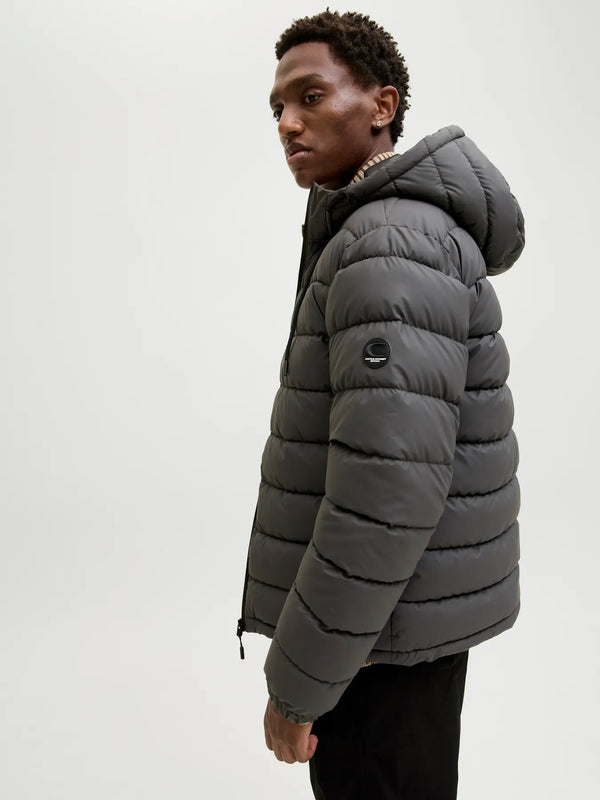 Jack & Jones Point Puffer Jacket - Asphalt