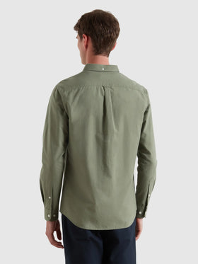 Farah Brewer Long Sleeve Shirt - Tarragon Green