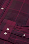 Gant Regular Garment Dyed Check Shirt - Rich Wine