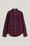 Gant Regular Garment Dyed Check Shirt - Rich Wine