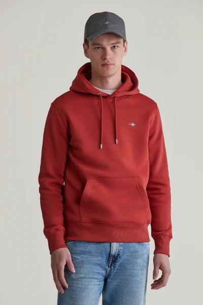 Gant Regular Shield Hoodie - Iron Red