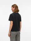 Vero Moda Naima Short Sleeve O-Neck T-shirt - Black [Size XXL]