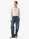 Noisy May Vixen Long Sleeve O-Neck Embroidery Knit - Birch