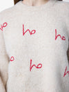 Noisy May Vixen Long Sleeve O-Neck Embroidery Knit - Birch