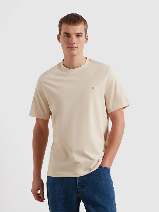 Farah Danny Regular Short Sleeve Tee - Birch Grey Marl