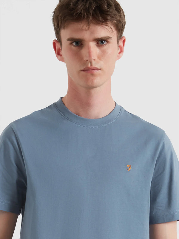 Farah Danny Regular Short Sleeve Tee - Chalk Blue