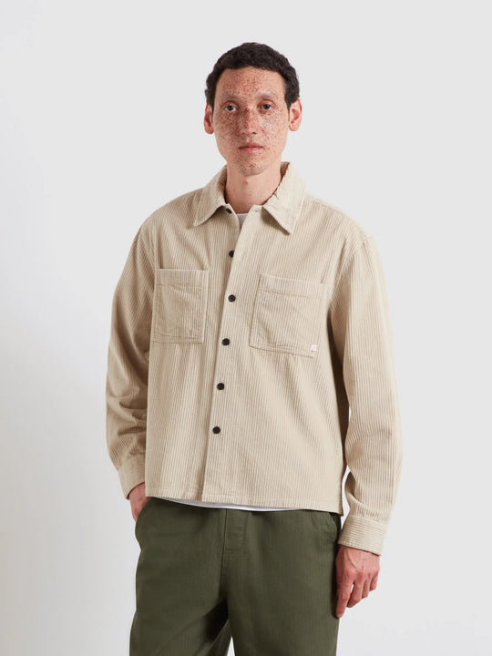Farah Sawyer Cord Overshirt - Putty