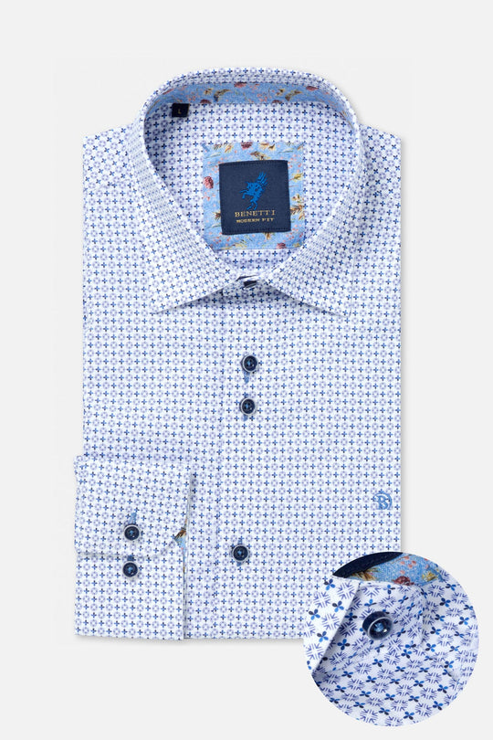 Benetti London Long Sleeve Shirt - Blue