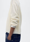 Superdry Brushed V-Neck Jumper - Snow White Twist