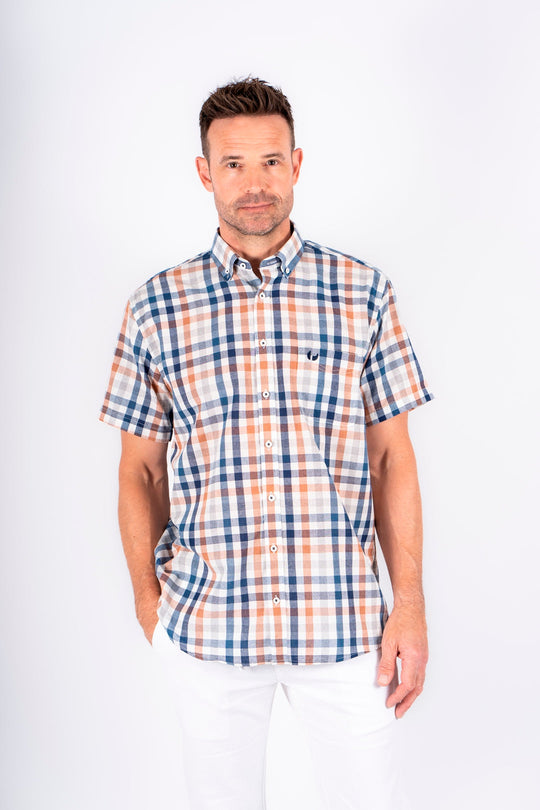 Pre End Dayton Short Sleeve Shirt - Naval Blue [Size M]