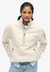 Superdry Active Half Zip Fleece - Rice White