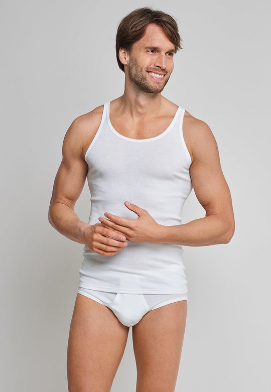 Schiesser Mens Vest 2-Pack - White