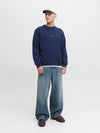 Jack & Jones Norrebro Emb Sweat Crew - Ocean Cavern