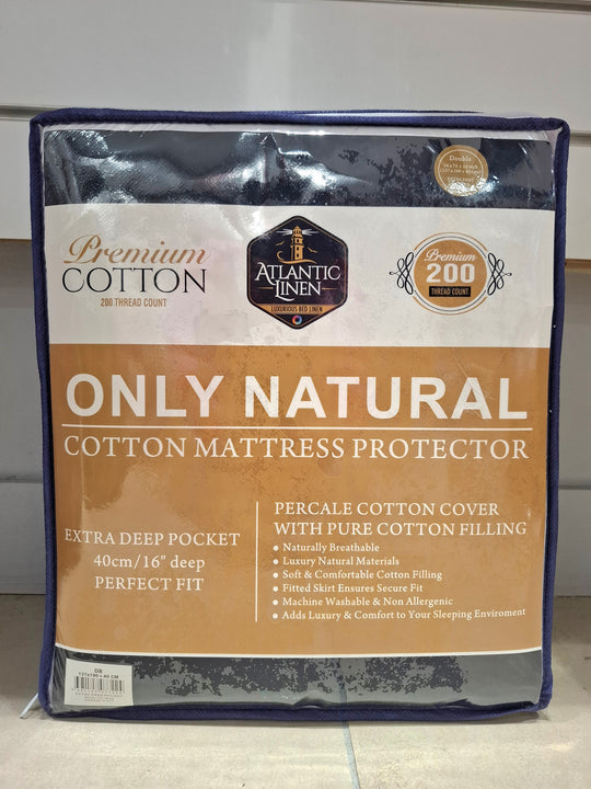 Atlantic Linen Only Natural Cotton Mattress Protector