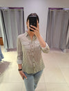 Vero Moda Bumpy Long Sleeve Shirt - Capulet Olive/Snow White