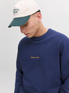 Jack & Jones Norrebro Emb Sweat Crew - Ocean Cavern