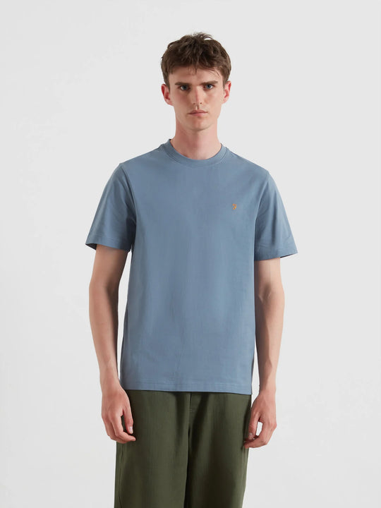 Farah Danny Regular Short Sleeve Tee - Chalk Blue