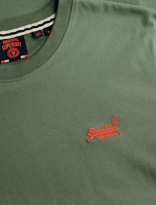 Superdry Essential Logo EMB Tee - Laurel Khaki