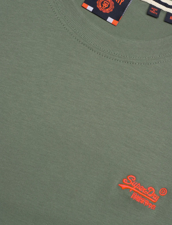 Superdry Essential Logo EMB Tee - Laurel Khaki