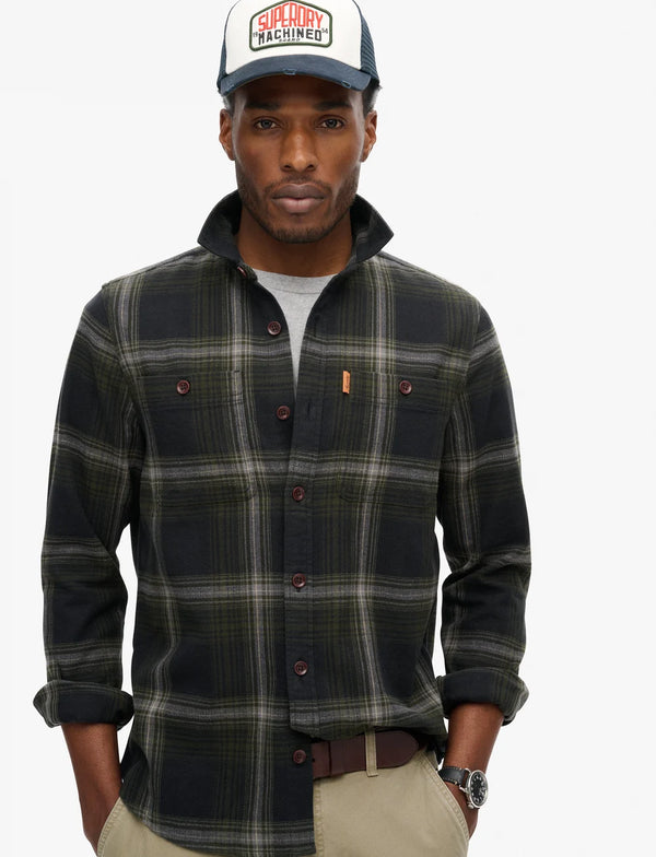 Superdry Vintage Check Shirt - Boseman Check Black