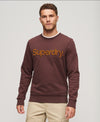 Superdry Core Logo Classic Sweat - Rich Deep Burgundy