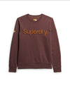 Superdry Core Logo Classic Sweat - Rich Deep Burgundy